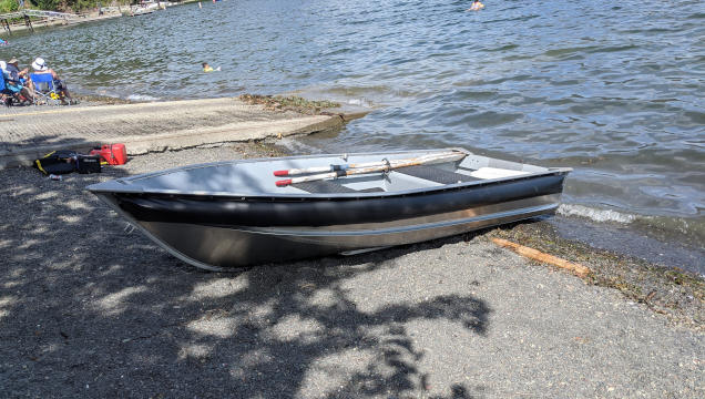 Small boat featuring 6-inch diameter sponsons for enhanced flotation