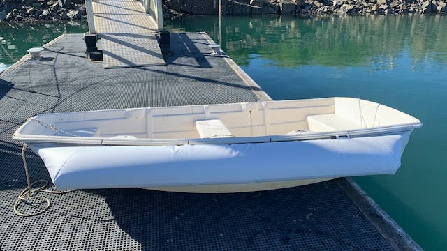 ​Sponson installation on a canoe for increased buoyancy